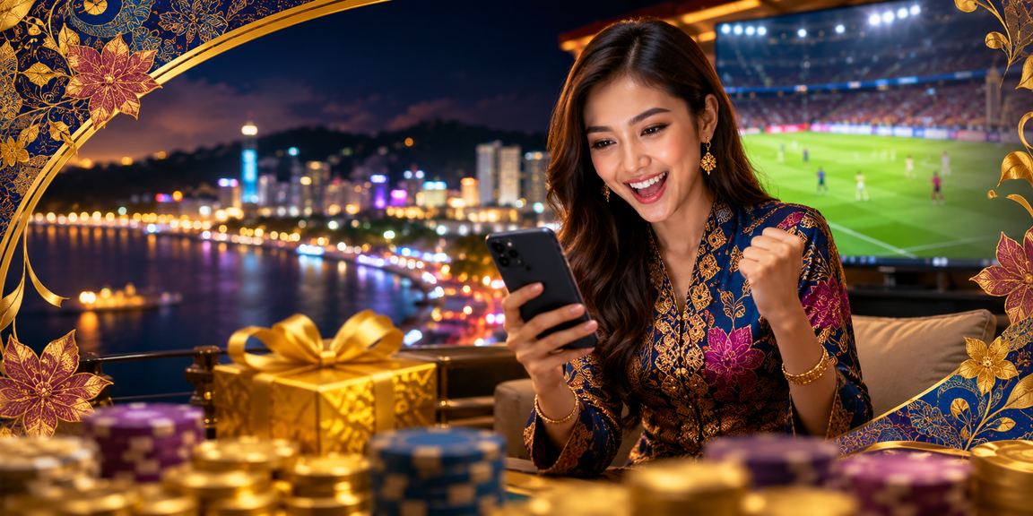 Pemain menikmati kasino mudah alih di Malaysia dengan reka bentuk batik moden